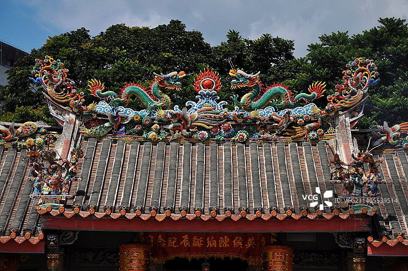 福建漳州云霄威惠庙 闽南剪瓷雕图片素材