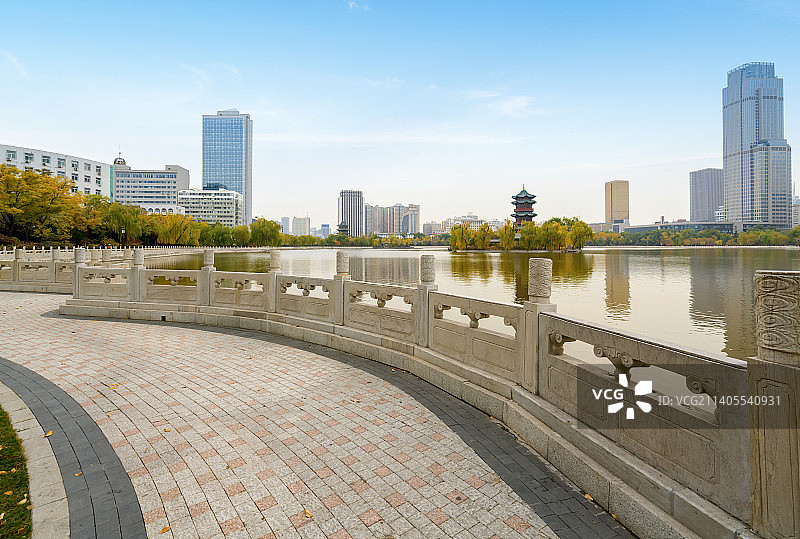 太原迎泽公园风光图片素材