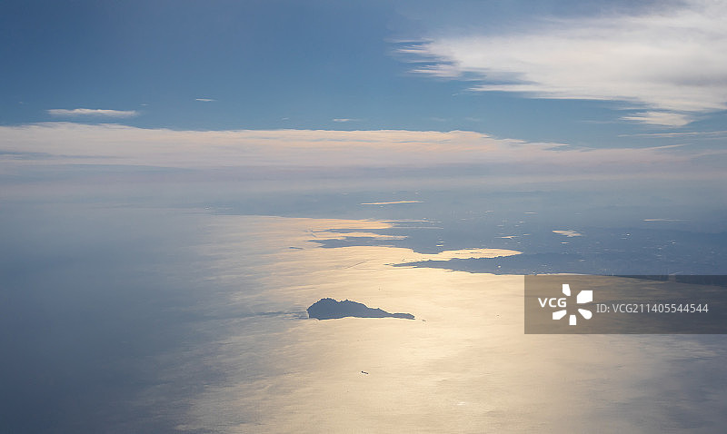 山东青岛海岸线霞光图片素材