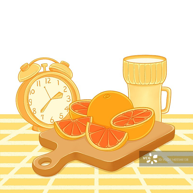 下午茶橙子图片素材
