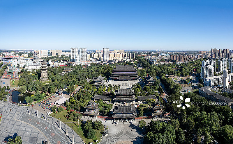 辽阳白塔广佑寺航拍图片素材