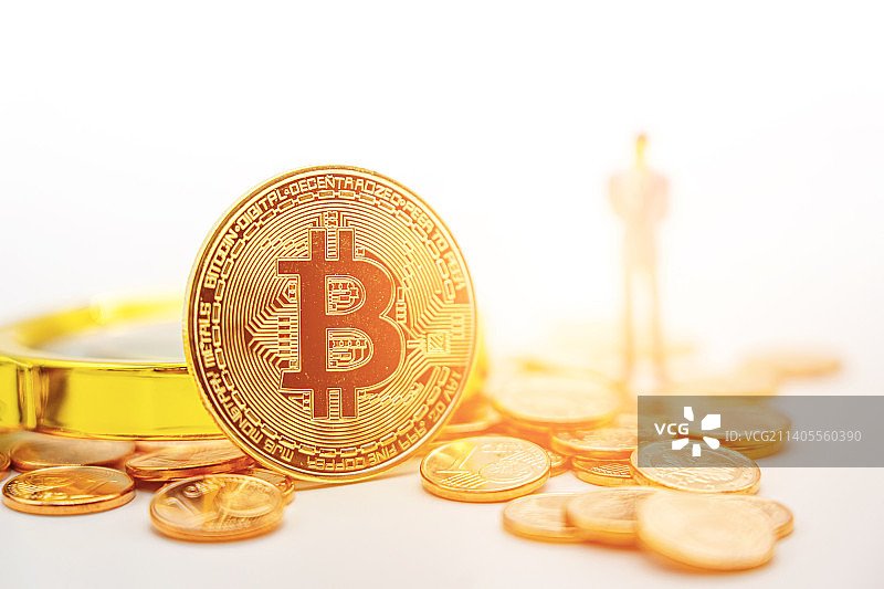比特币，加密货币金融投资概念图片素材