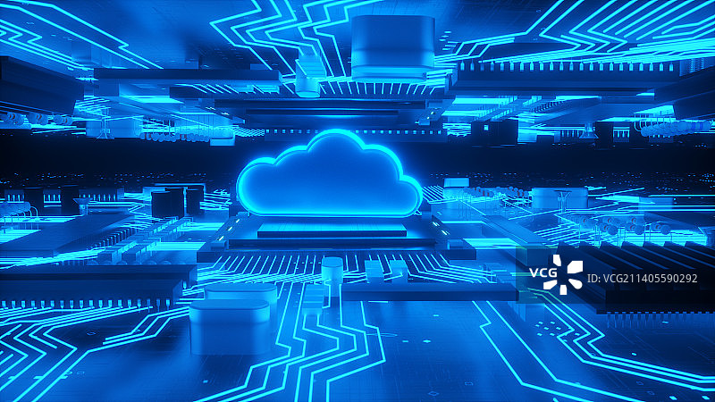 技芯片酷炫创意科技场景图片素材