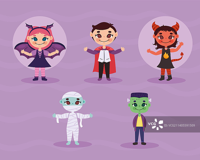 万圣节儿童变装图片素材