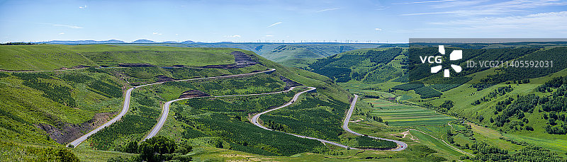 塞罕坝盘山公路图片素材