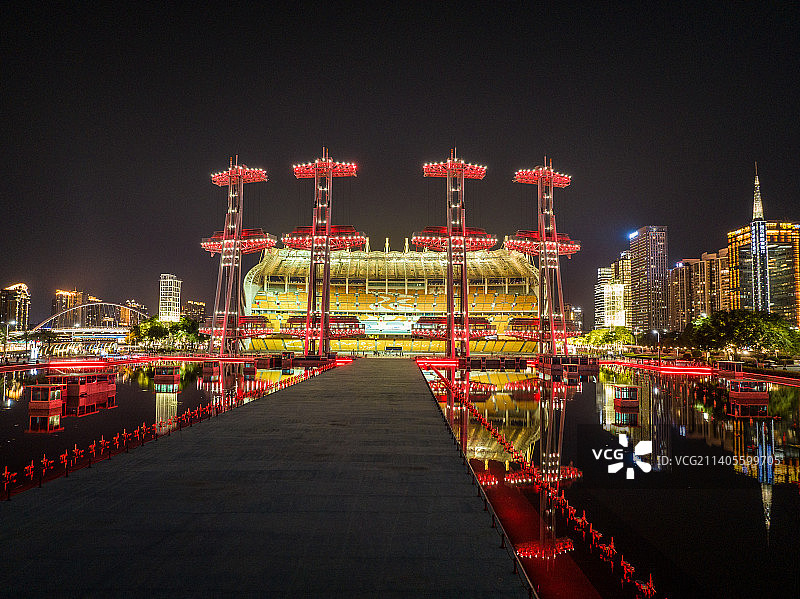 航拍广州海心沙亚运公园图片素材