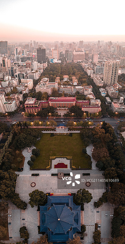 广州越秀中山纪念堂日落图片素材