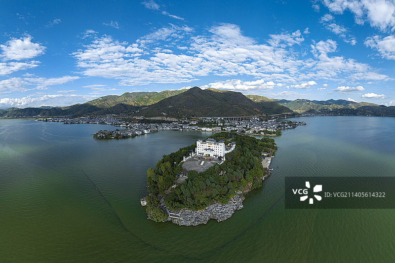 大理双廊古镇航拍风光图片素材