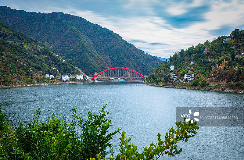 安徽省黄山市歙县街口镇街口大桥图片素材