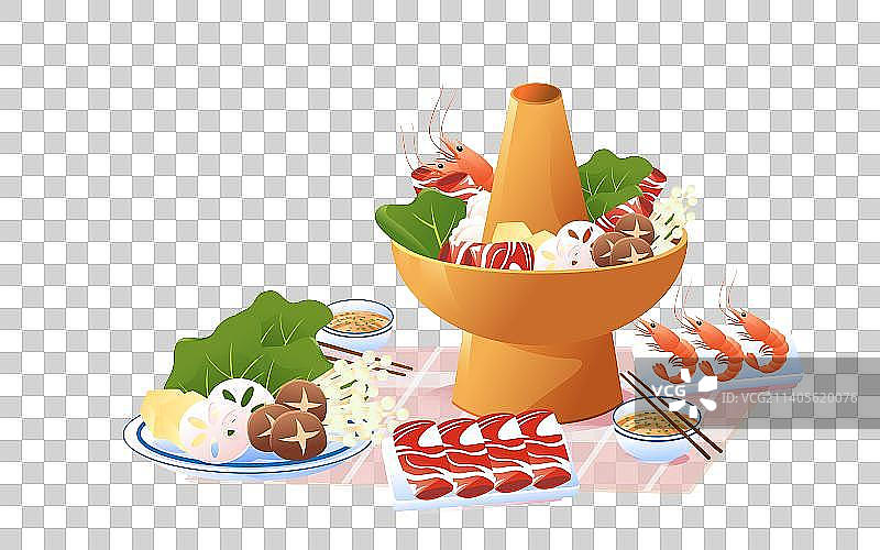 火锅美食插画图片素材