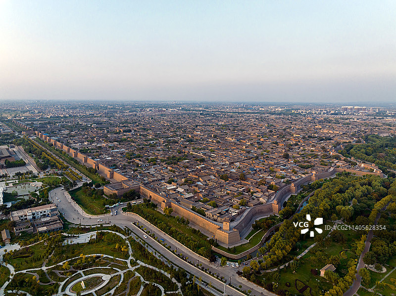 航拍山西晋中平遥古城图片素材