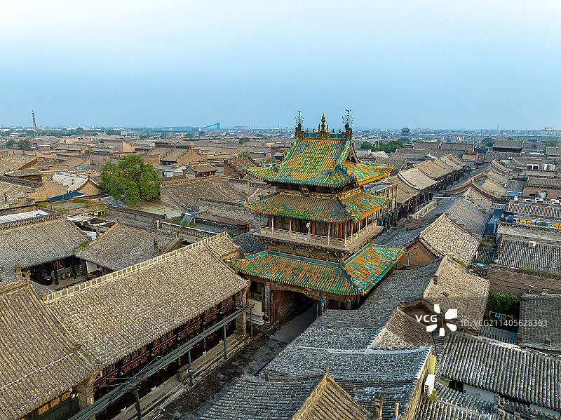 航拍山西晋中平遥古城图片素材