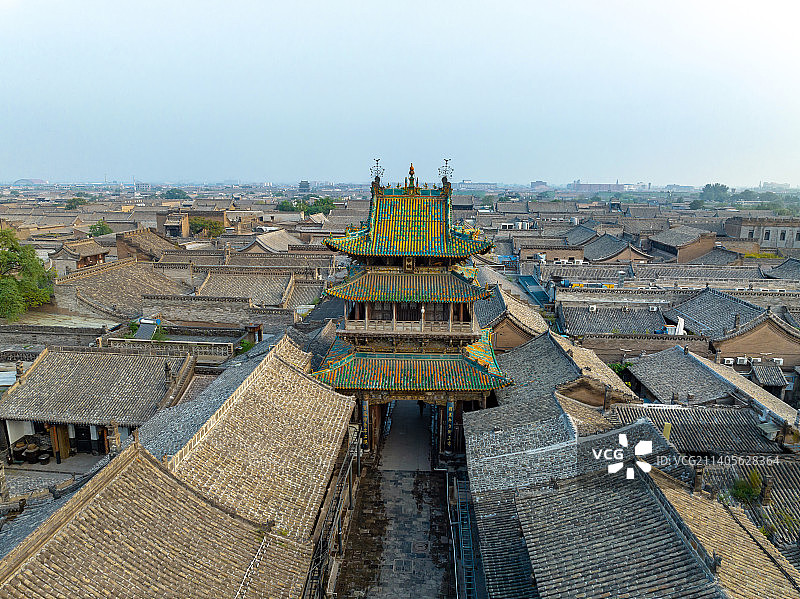 航拍山西晋中平遥古城图片素材