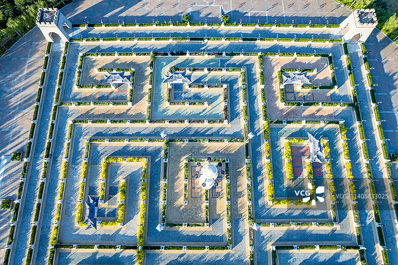 宁夏盐池县长城关九曲黄河阵城市风光图片素材