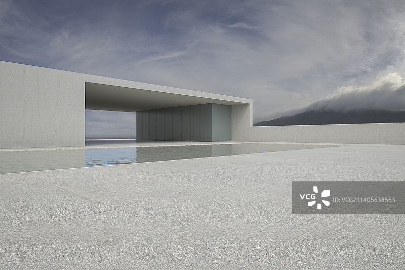 海边_现代_别墅_泳池图片素材