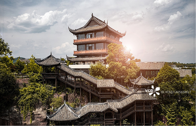 五凤溪古镇图片素材