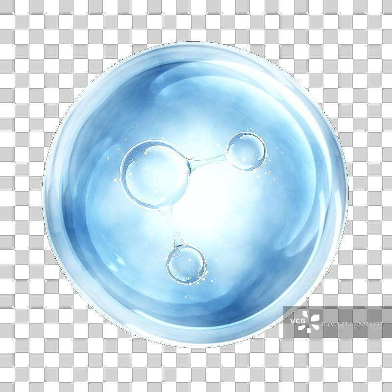 3D渲染的微观世界里的分子结构图片素材