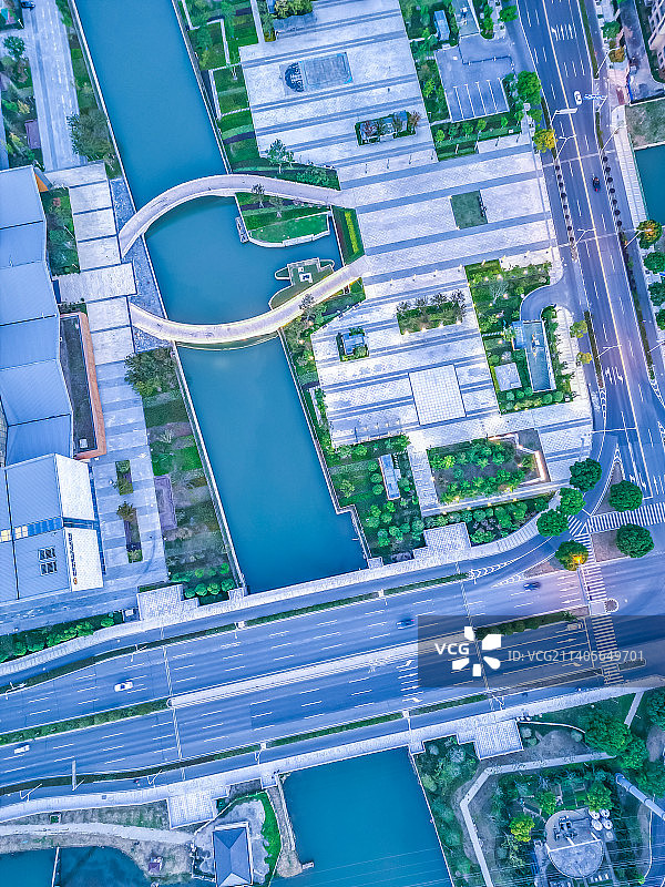 苏州城市河道景观图片素材