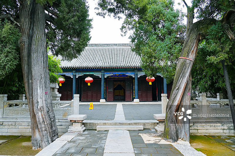 山东省济宁市邹城市孟府孟庙景区 ——孟府（亚圣府） 孟子后裔居住的宅第图片素材