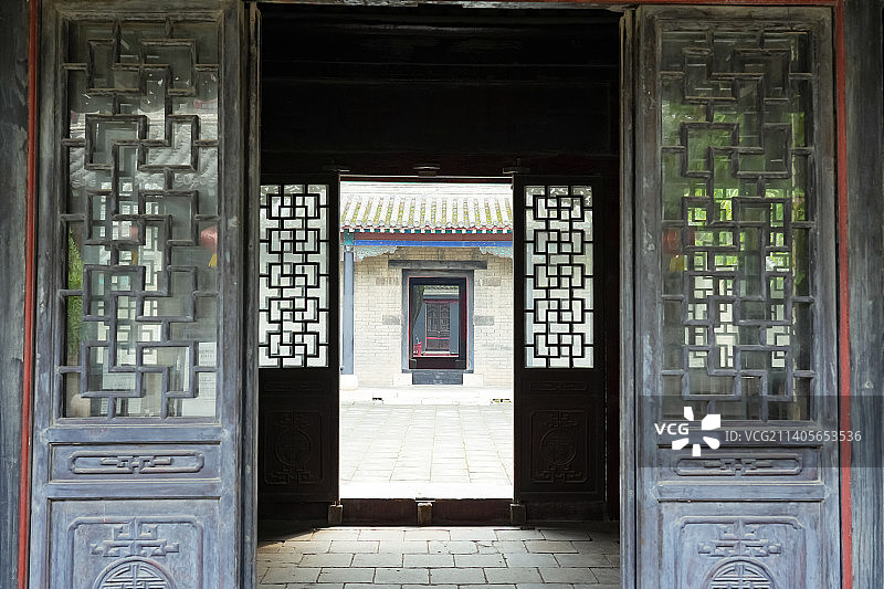 山东省济宁市邹城市孟府孟庙景区 ——孟府（亚圣府） 孟子后裔居住的宅第图片素材
