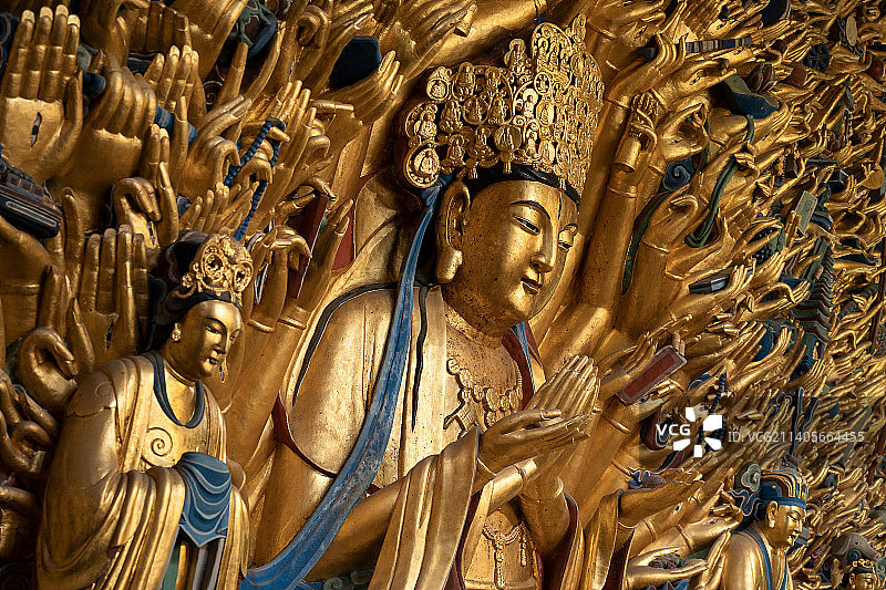 重庆大足石刻千手观音图片素材