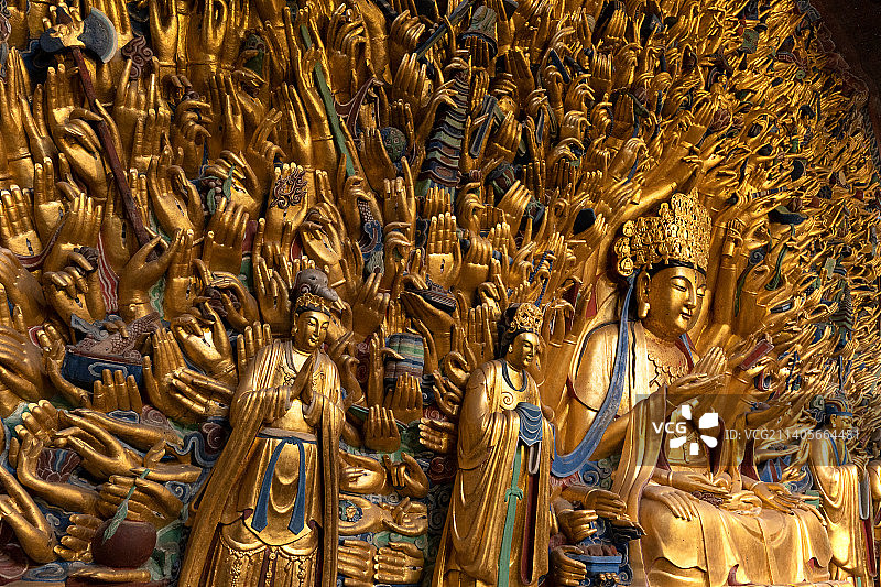 重庆大足石刻千手观音图片素材