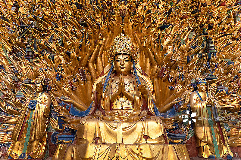 重庆大足石刻千手观音图片素材