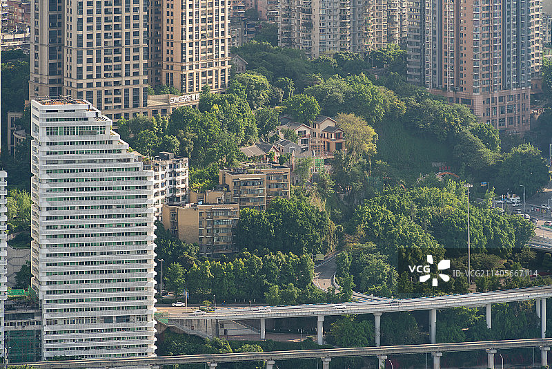 重庆市渝中区黄花园大桥胜利巷仿古建筑图片素材