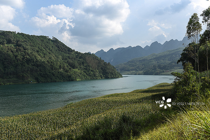 广西河池红水河两岸风光图片素材