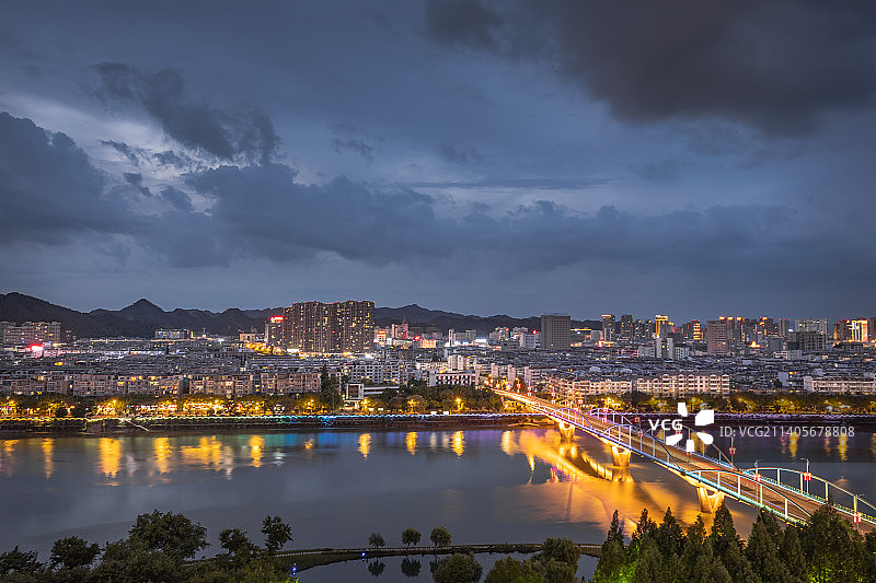 安徽黄山屯溪夜景图片素材