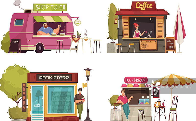 小企业主2x2设计概念图片素材