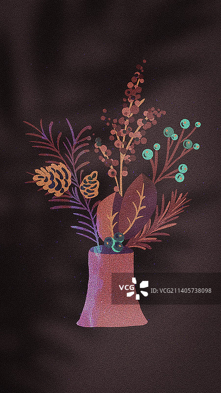 光影下花瓶里的花 客厅装饰画拍摄技巧图片素材