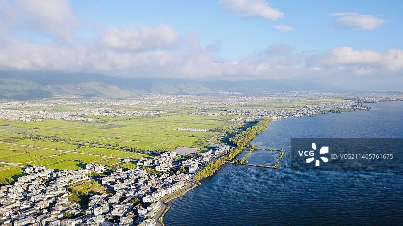 洱海航拍图片素材