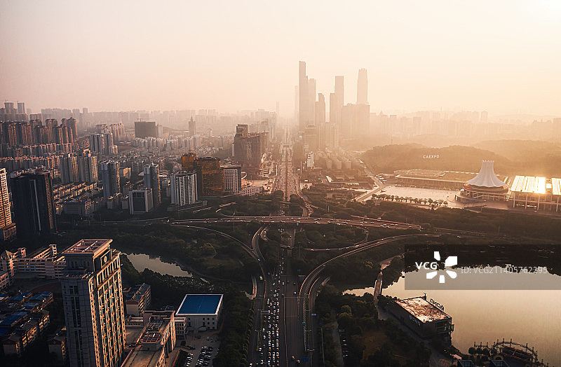 广西南宁城市航拍图片素材