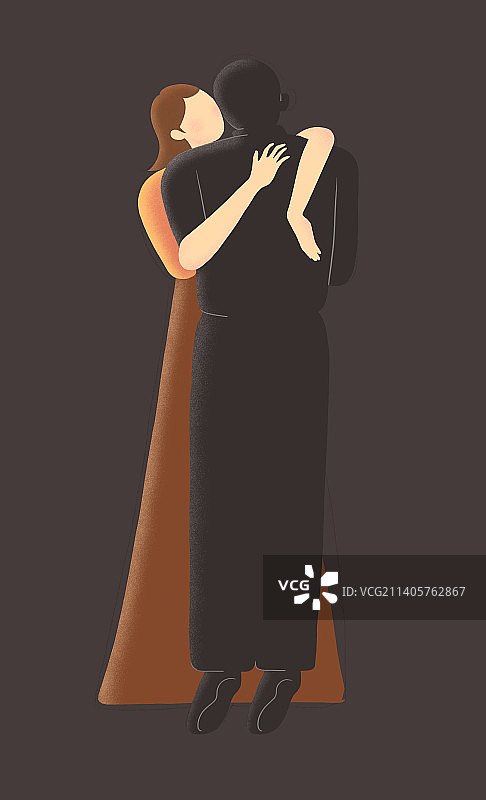 男人和女人拥抱在一起人间有真爱情感得到了治愈和升华图片素材