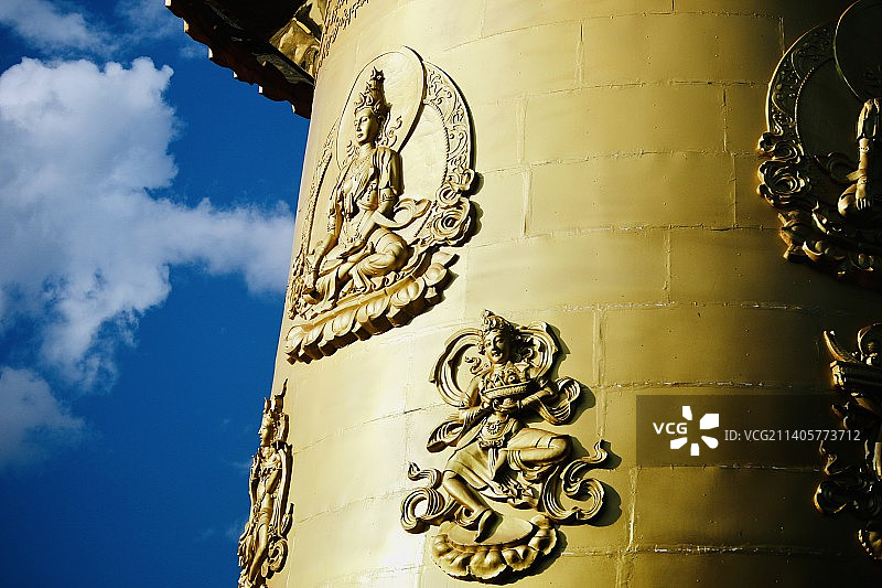 香格里拉转经筒图片素材