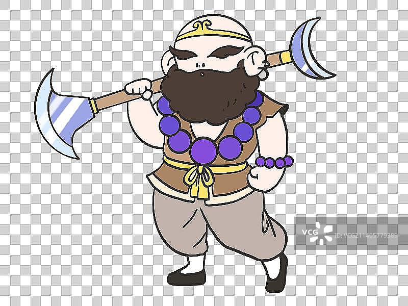 西游记人物沙和尚插画元素图片素材