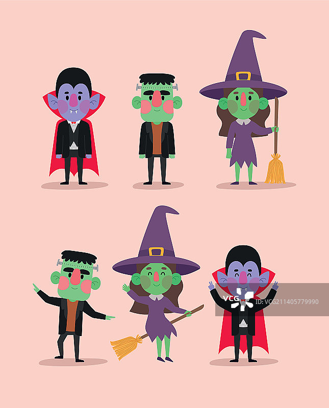 万圣节角色套装图片素材