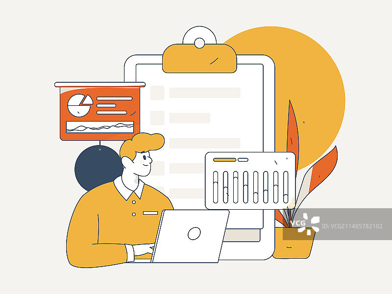 邀请好友进行测评调查扁平矢量概念运营插画图片素材