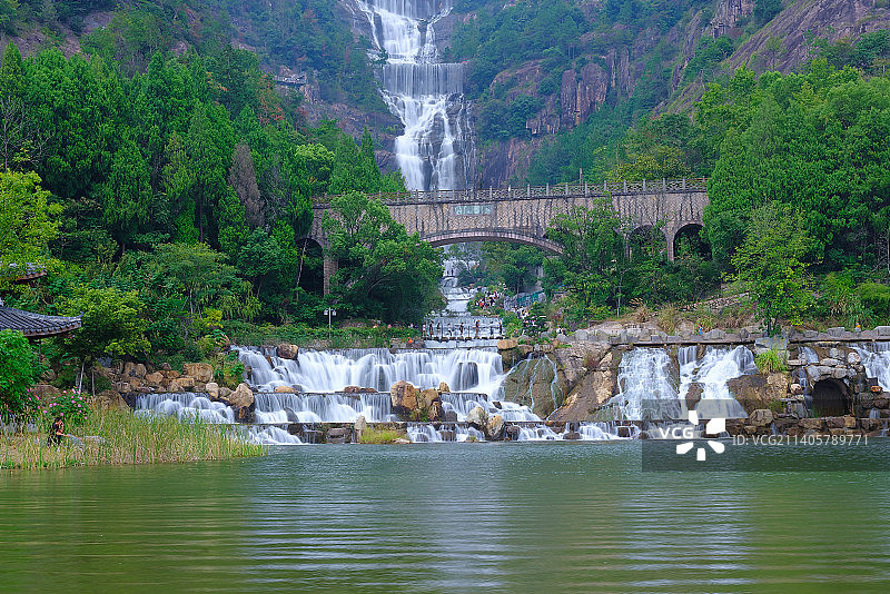 天台山大瀑布图片素材