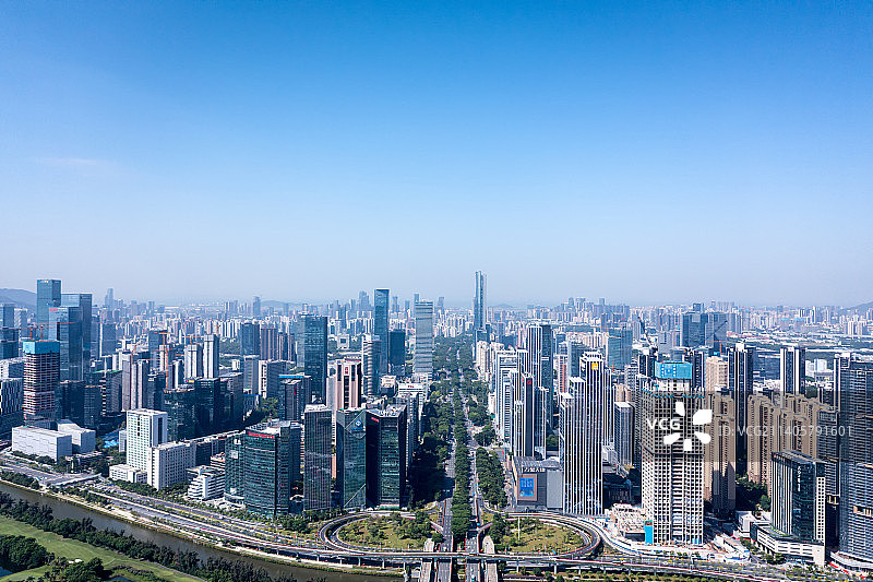 深圳南山科技园航拍图片素材