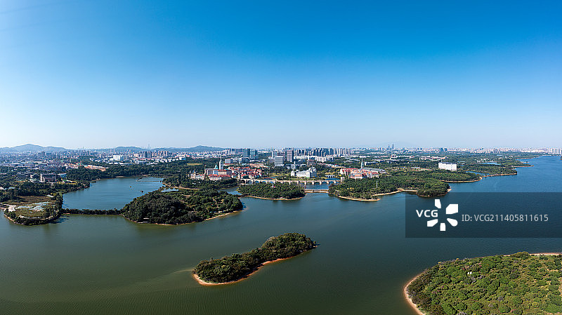 东莞松山湖航拍图片素材