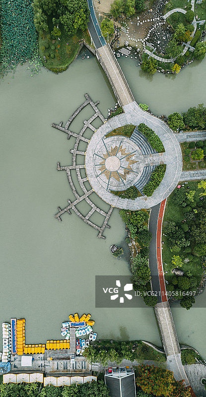 航拍台州（温岭）·锦屏公园图片素材