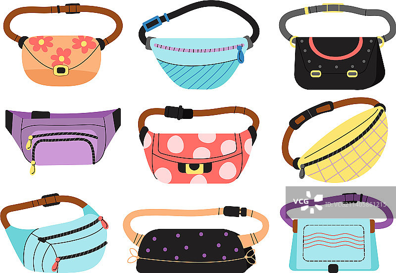 有趣的女孩腰包钱包配饰图片素材