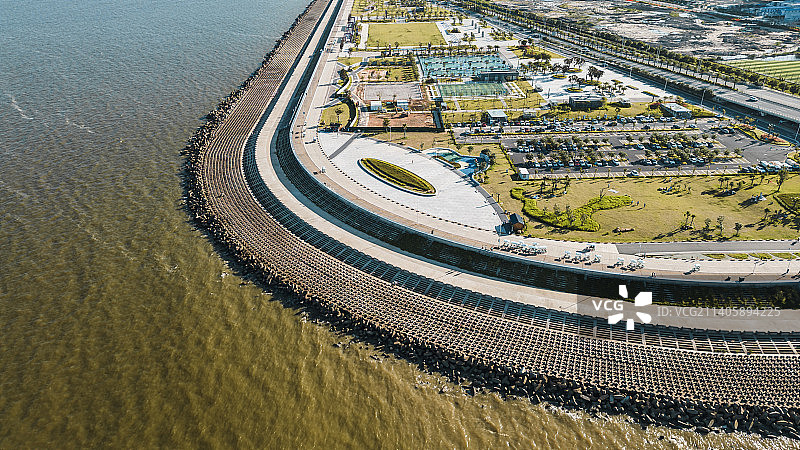 汕头东海岸新城观光路海景公园图片素材