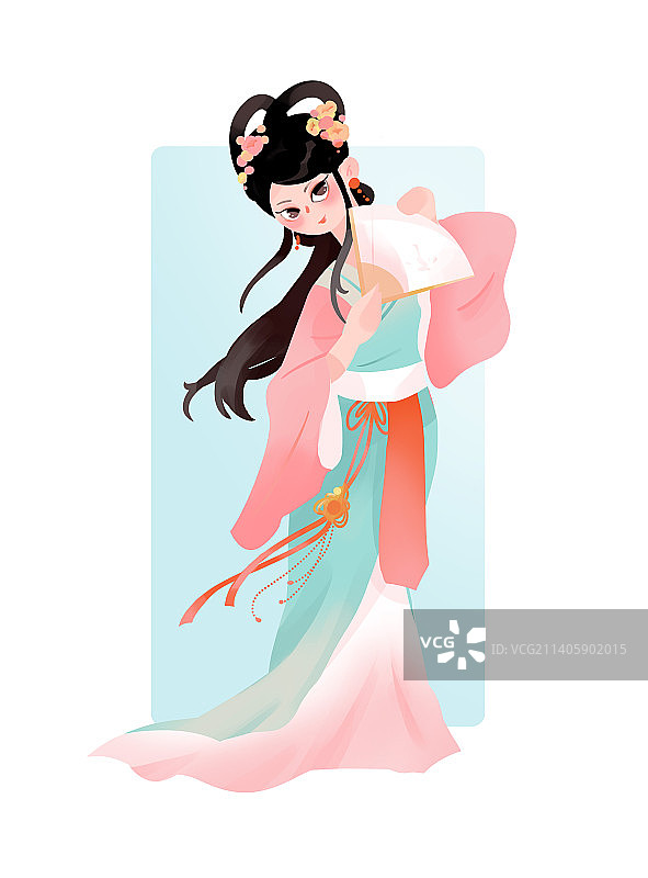 中国传统古风人物插画图片素材