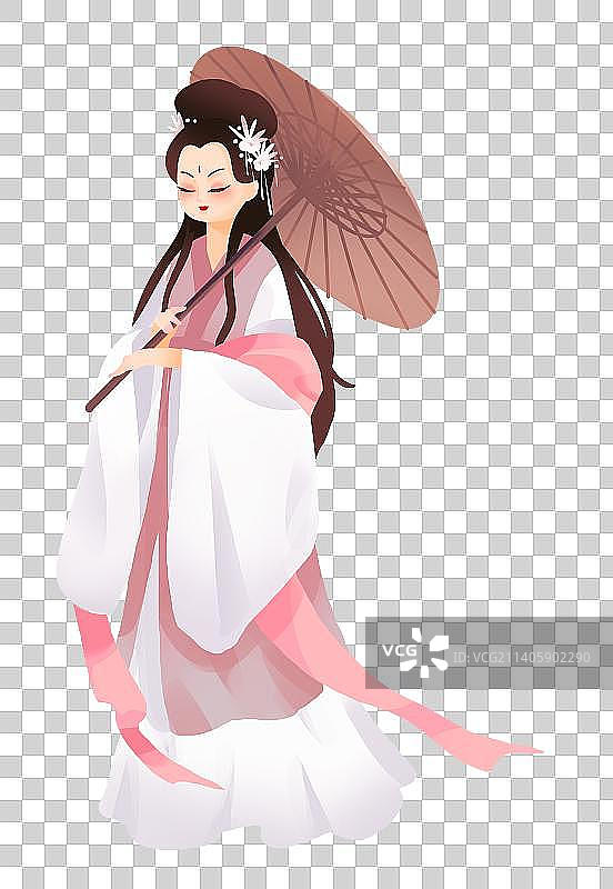 中国传统文化古风人物插画元素图片素材