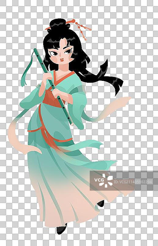 中国传统文化古风人物插画元素图片素材