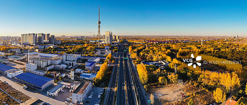 石油城大庆城市秋色图片素材