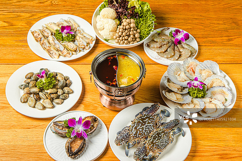 海鲜火锅套餐图片素材